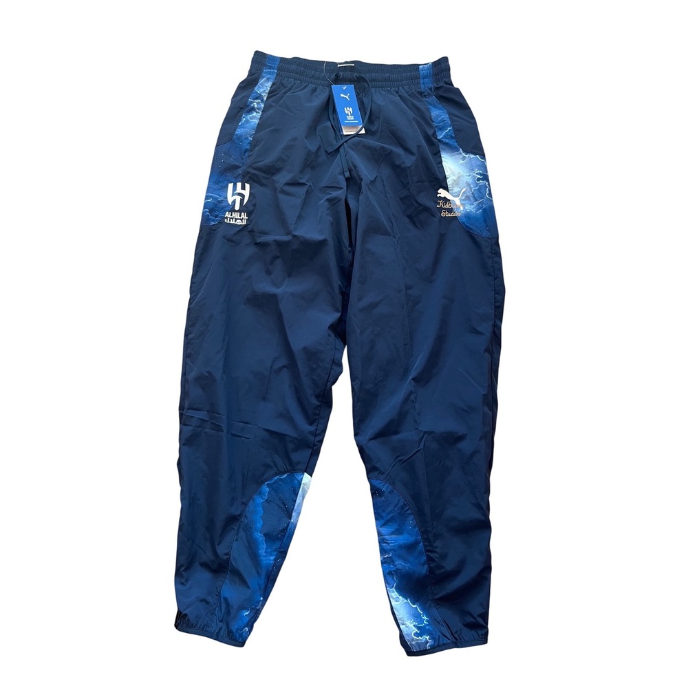 Puma KidSuper Al-Hilal SFC Travel Pants Navy Blue Cloud Print 606853 20 Mens L
